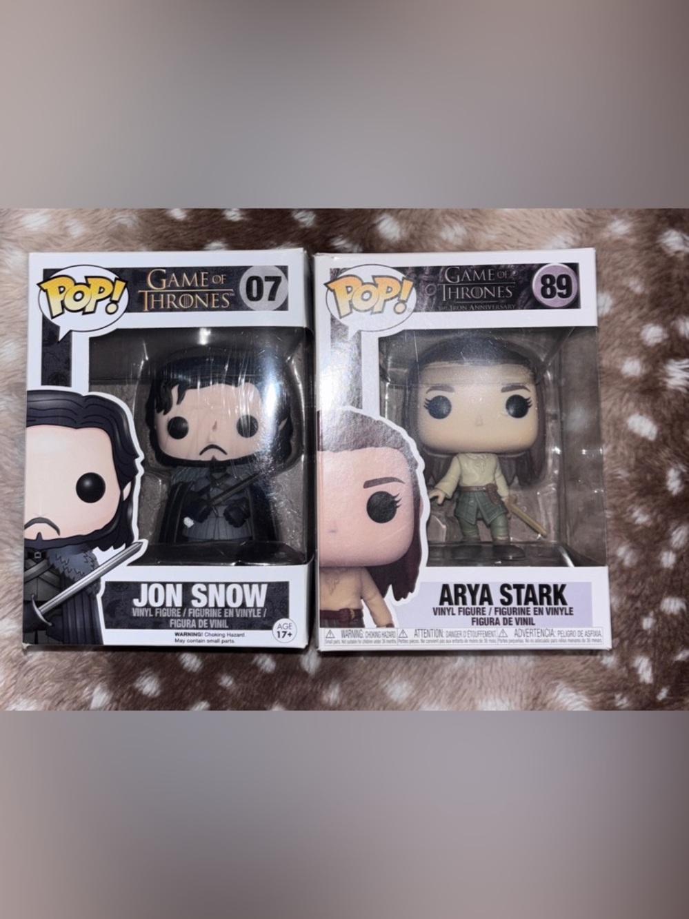Game of Thrones Jon Snow Arya Stark Funko